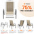JEAREY Patio Dining Chairs Set of 4, Stackable Outdoor Chairs, Beige