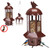 Sorflife Squirrel Proof Bird Feeders, 5lbs Heavy Duty Metal (Brown)