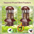 Sorflife Squirrel Proof Bird Feeders, 5lbs Heavy Duty Metal (Brown)