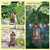 Sorflife Squirrel Proof Bird Feeders, 5lbs Heavy Duty Metal (Brown)