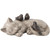 LC LCdecohome Sleeping Cat Garden Statues Outdoor - 12" Sparrows On Cat Figurine Memorial Statue Grave Markers Garden Resin Statues for Outdoor Decor Outdoor Statue Resin 12" x 8" x 4.5"