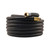 Wiseflow Garden Hose 50FT x 3/4", Heavy Duty Rubber Hose, Water Hose with Five Layered Braiding, Male Female Fittings, 1200PSI Burst, 300PSI Working for Yard, Car Wash, Pets (Black)