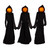 Evergreen Set of 3 LED Black Halloween Grim Reaper Stakes | 4 Feet Tall | Weatherproof Battery Operated | Spooky Garden Statue Outdoor Decoration Grass Lawn or Patio
