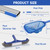 Swimming Pool Cleaning Kit - Includes Pool Skimmer Net, 18" Pool Brush