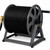 Real Hose Storage Dual Floor and Wall Mounted Garden Hose Reel, Holds 200ft of Water Hose, Heavy Duty Metal Hose Reel, Space Saving Hose Reel Organizer for Yard, Garage & Shed (Graphite)