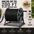 Real Hose Storage Dual Floor and Wall Mounted Garden Hose Reel, Holds 200ft of Water Hose, Heavy Duty Metal Hose Reel, Space Saving Hose Reel Organizer for Yard, Garage & Shed (Graphite)