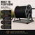 Real Hose Storage Dual Floor and Wall Mounted Garden Hose Reel, Holds 200ft of Water Hose, Heavy Duty Metal Hose Reel, Space Saving Hose Reel Organizer for Yard, Garage & Shed (Graphite)