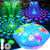 9000mah Rechargeable Floating Pool Fountain with Light Show & Anchor -1PC