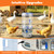 Vlnujuroq Poultry Chicken Water Heater, 80W Heated Chicken Waterer 5 Gallon with 32 °F-122°F Temperature Adjustable, 9 Drinking Windows & LED Display Screen, Poultry Water Deicer for Winter