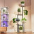 unlumm Plant Stand Indoor with Grow Lights, 46" Metal Corner Plant Shelf with 3 LED Lights, 2 Hanging Hooks, 5-Tiered Tall Plant Flower Holders for Living Room, Garden, Patio (Black Brown)