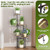 unlumm Plant Stand Indoor with Grow Lights, 46" Metal Corner Plant Shelf with 3 LED Lights, 2 Hanging Hooks, 5-Tiered Tall Plant Flower Holders for Living Room, Garden, Patio (Black Brown)