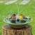 HOUYANG 12.3" Solar Bird Bath Fountain, Metal Bird Bath Bubbler,Birdbaths Bowl,for Garden Yard Decor