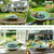 HOUYANG 12.3" Solar Bird Bath Fountain, Metal Bird Bath Bubbler,Birdbaths Bowl,for Garden Yard Decor