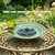 HOUYANG 12.3" Solar Bird Bath Fountain, Metal Bird Bath Bubbler,Birdbaths Bowl,for Garden Yard Decor