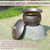 Metal Garden Hose Storage Pot,Vintage Copper Finish Hose Holder with Lid