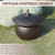 Metal Garden Hose Storage Pot,Vintage Copper Finish Hose Holder with Lid