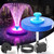 Large Pond Fountain with Light&Anchor,Floating Water Fountain Pump-SkyBlue
