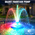 Large Pond Fountain with Light&Anchor,Floating Water Fountain Pump-SkyBlue