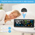 Geevon Weather Stations Wireless Indoor Outdoor Thermometer with Atomic Clock, HD Color Display Digital Temperature Humidity Gauge with Brometer, Comfort Indicator, and Adjustable Backlight (Black)