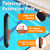 Buyplus 16FT Telescoping Pool Pole with Brush, Heavy Duty Reinforced Aluminum Telescopic Pole Adjusts 4-16 Feet, Includes 19" Swimming Pool Brush Head, Universal Fit for Skimmer Net, Vacuum Head