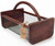 HOMESTEAD Garden Hod Harvest Basket, Durable Acacia Wood Frame with Rotating Handle, Farmhouse Basket for Home Improvement, Gardening, Farm, Kitchen, Indoor Outdoor Use, Brown