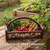 HOMESTEAD Garden Hod Harvest Basket, Durable Acacia Wood Frame with Rotating Handle, Farmhouse Basket for Home Improvement, Gardening, Farm, Kitchen, Indoor Outdoor Use, Brown