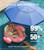 PASAMIC 7FT Floating Table Umbrella with Base & Cup Holder, Portable Pool Umbrella for Inside of Pool, Floating Poolside Shade Include Easy Carry Bag for Swimming Area, Beach, Lake House, Navy