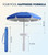 PASAMIC 7FT Floating Table Umbrella with Base & Cup Holder, Portable Pool Umbrella for Inside of Pool, Floating Poolside Shade Include Easy Carry Bag for Swimming Area, Beach, Lake House, Navy