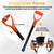 Metal Snow Shovel, Snow Shovel for Driveway, D-Handle, Wide & Durable
