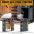 GROPOW Automatic Chicken Coop Door, Extra Large Size, Anti-Pinch Design,Programmable Timer & Light Sensor Modes, Large LCD Display, Solar Powered Auto Chicken Door Opener with Remote Control（50-100m）