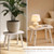 HuiDao Farmhouse Small Wooden Stool, 100% Solid Wood Rustic Plant Stool