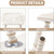 HuiDao Farmhouse Small Wooden Stool, 100% Solid Wood Rustic Plant Stool