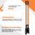 Nohovu Post Hole Digger, Heavy Duty with Fiberglass Handle, Carbon Steel Blades, 58 Inches, Orange & Black