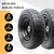 10-Inch Solid Replacement Tire and Wheel 4.10/3.50-4" - Flat Free Tires for Cart, Dolly, Hand Truck, Generator, Lawnmower, Garden Wagon with 5/8” Axle Bore Hole - Double Sealed Bearings (2)