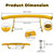 Front Bumper Tube - Compatible with Cub Cadet XT1 XT2 GT50 GX54 ST54 LX42 LX46 LX50，Front Bumper Kit Replacement#683-05155-4021 & OEM 19A30020100, 19A30020OEM -Yellow Heavy-Duty
