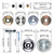 PLUMIA Brush Cutter Blade Kit for Weedeater W/Adapter, 9" x 20T Chainsaw Tooth Saw, 10" x 80T Carbide Tip, 9" x 36T Carbon Steel Blades, Compatible with Stihl, Ego, Husqvarna, Oregon, Hitachi Trimmer