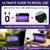 Spansol Solar Bug Zapper Outdoor, Purple UV Mosquito Zapper with Smart Rain Off Rechargeable Mosquito Killer Lamp, Wireless Solar Powered Fly Trap for Yard Patio RV (Pure Black)