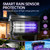 Spansol Solar Bug Zapper Outdoor, Purple UV Mosquito Zapper with Smart Rain Off Rechargeable Mosquito Killer Lamp, Wireless Solar Powered Fly Trap for Yard Patio RV (Pure Black)