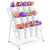 VGMiu Flower Display Stand with 12 Buckets, White Flower Cart with Wheels