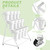 VGMiu Flower Display Stand with 12 Buckets, White Flower Cart with Wheels