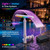 JEMULICE Solar Pool Fountain with Lights for Above Ground Pools