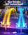 Prapark Solar Pool Fountain with Lights, Dual-Head Adjustable Spray & Timer, Remote Control, Auto Dusk Sensor, 10-Color LED Modes & 15°F Cooling Spray for Above & Inground Pools