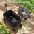 Blomoba Collapsible Wagon Cart, 150L Foldable Wagon with Wide Wheels, Black