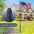 IIOPE 10 FT In Ground Flag Pole for Outside House, 1.0" Diameter Heavy Duty Pole with Reinforced Base & Anti-Tangle Rotating Rings, Residential Flagpoles for Home | Black (1 Pack, No Flag)
