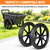 20 Inch Flat Free Wheelbarrow Wheels & Tires, Garden Cart & Wagon, 2-Pack