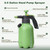 3 Pcs 1/2 Gallon Pump Sprayer, Hand Pressure Sprayer with Adjustable Nozzle, Built-in Measuring Cup and Long Wand for Garden, Plants, Cleaning, Indoor Outdoor Use，Green