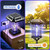 Solar Bug Zapper Outdoor, Upgraded 5 Solar Panels Mosquito Zapper with 4000mAh Rechargeable Battery, Type-C Fast Charging, Waterproof Electric Fly Zapper for Patio, Backyard, Garden, Camping