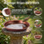 Dunkive Bird Bath Bowl, Vintage Metal Bird Bath for Outdoor