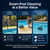 Robotic Pool Cleaner Cordless, Dual-Motor Powerful Suction & 120 Mins Longest Runtime, Self-Parking Fast Charging Pool Vacuum Robot for Above Ground & Flat Pool Bottom Cleaning