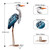 chisheen Outdoor Heron Statues Garden Decor Crane Statues Metal Yard Art Statue All Weather Resistant for Lawn Patio Porch Backyard Home Decoration Large Size